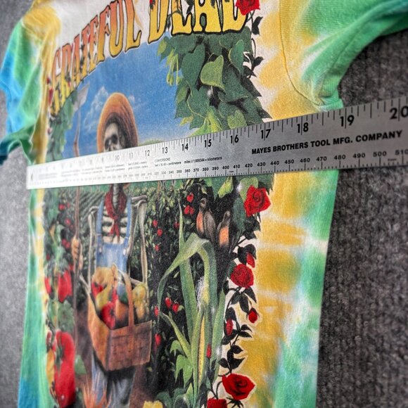 Vintage Liquid Blue Grateful Dead Men's M Keep It Green Tie Dye Skeleton 1998 - Picture 6 of 8